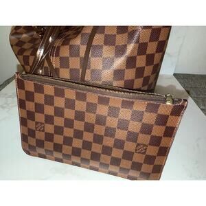 Louis Vuitton Neverfull MM Damier Ebene with Red Interior